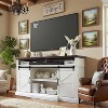 SinCiDo Farmhouse TV Stand for 80" TVs, 37" Tall Media Console with Sliding Barn Door, Storage Cabinets & Adjustable Shelves - 3 of 4