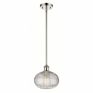 Ithaca - 1 Light Stem Hung Mini Pendant In Industrial Style-8.25 Inches Tall and 8 Inches Wide - 1 of 1