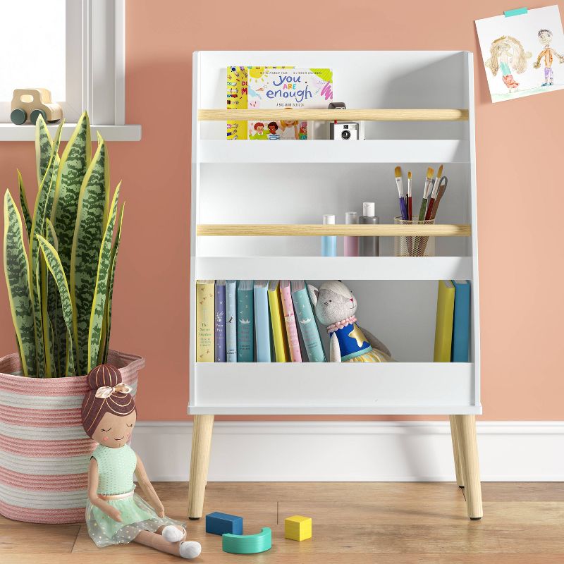 Modern Tall Three Shelf Kids&#39; Bookshelf White - Pillowfort&#8482;, 3 of 11