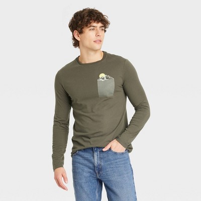 Men's Long Sleeve Printed Lyndale T-Shirt - Goodfellow & Co™