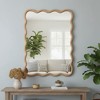 ChicFurnit Decorative Wall Mirror Wavy Solid Wood Frame for Bedroom Bathroom Living Room, Brown, 43.2"*32.7"*1.7" - 2 of 4