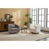 360° Swivel Accent Chair, Comfy Sofa Chairs with Wood Base, Chenille Fabric Upholstered Arm Chair - ModernLuxe - 2 of 4