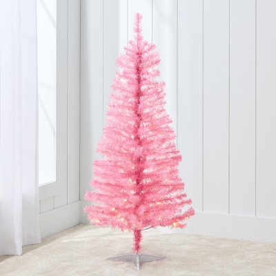 Best Choice Products Prelit Colored Christmas Tree, 4ft Artificial Tree Holiday Decor w/ LED Lights