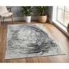 Black and Gray Abstract Hand Woven Area Rug - 2 of 4