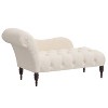 Skyline Furniture Eden Diamond Tufted Chaise: Upholstered Lounge Chair, Wood Legs - 2 of 4