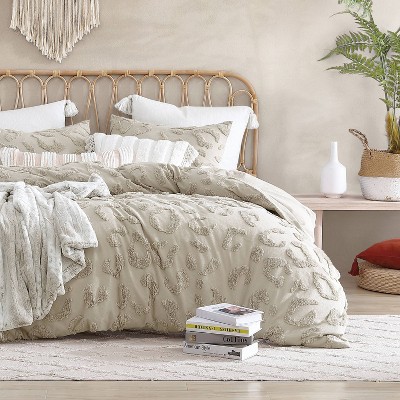 Full Linen Chenille Leopard Cotton Comforter Set