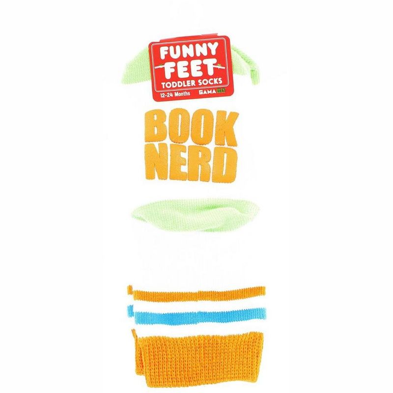 Gamago Funny Feet Toddler Socks: Book Nerd, 1 of 2