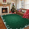 Snowflake Christmas Area Rug Machine Washable Area Carpet, Non-Slip Non-Shedding Rugs Festive Decor for Living Room & Bedroom Spaces - 3 of 4