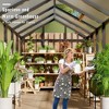 6x8 FT/6x10 FTGreenhouse for Outdoors, Polycarbonate Greenhouse with Roof Vent - 4 of 4