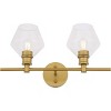 Elegant Lighting Gene 2 light Brass and Clear glass Wall sconce - 4 of 4