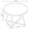 Coaster Home Furnishings Jillian Round Dining Table with Tempered Mirror Top Black Nickel - 4 of 4