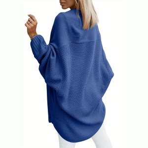 Imily Bela Women's Autumn/Winter Solid Color Fashionable Front Open Long Cardigan Sweater for Casual Wear - 1 of 4