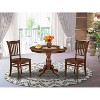 3-Piece Mahogany Finish Solid Wood Top - Dining Room Set - Seats 4 - 2 of 4