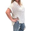 Women's Button Back Stripe Top - Sew In Love - 3 of 3
