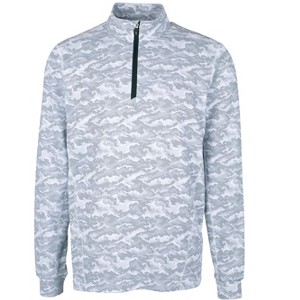 Cutter & Buck Traverse Camo Print Stretch Quarter Zip Mens Big and Tall Pullover Jacket - 1 of 1