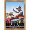 PosterPalooza | 5x8 Thin Bamboo Picture Frame, UV Acrylic, 2 Finishes - Gold and Brown - 2 of 4