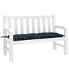 vidaXL Garden Bench Cushion Black Check Pattern 47.2 in.x19.7 in.x2.8 in. Fabric - image 3 of 4