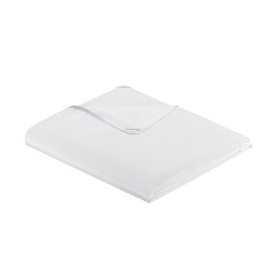 King Size White Water Resistant Bedspread with Zipper Closure