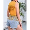 Womens Sequin Fringe Sleeveless Vest Sparkly Lightweight Fitted Jacket Cardigan - 4 of 4