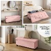 StorageBud Storage Ottoman for Bedroom End of Bed, Fabric Storage Bench, Large Storage Ottoman Bench, Entryway Bench with Storage - 3 of 4