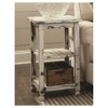 Country Cottage 2 Shelf Wood End Table Antique Finish - Alaterre Furniture - 2 of 4