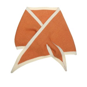 INSPIRE CHIC Women's Knit Scarf Contrast Color Neckerchief - 1 of 4