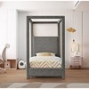 Meridian Furniture,Emerson Linen Textured Fabric Bed - 3 of 4
