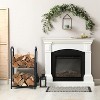 attop 2-Tier Firewood Holder with Fireplace Tools Set, Brush, Shovel, Poker, Tongs - 4 of 4