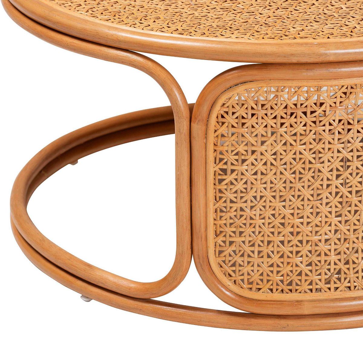 bali & pari Eldon Rattan Coffee Table Honey - thumbnail 4