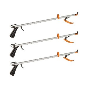 Cubii Health Lightweight Compact 15" Easy-to-Use Reacher Grabber Tool and Magnetic Tip, Aluminum, (3 Pack) - 1 of 4