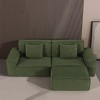 Whisen 106.3" Large Modular Sofa - Striped Fabric, Modern Style, Comfortable, Vacuum Compression, Full Sponge, High Rebound, Straight - 3 of 4