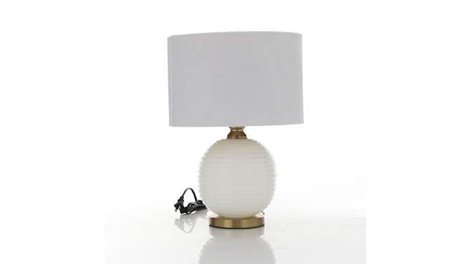 19&#34; x 13&#34; Modern Glass Table Lamp White - Olivia &#38; May, 2 of 9, play video