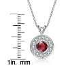 Guili Rhodium Plated Sterling Silver Round Bezel Pendant with Sparkling Cubic Zirconia for a Dazzling Look, Perfect for Day and Night Wear - 4 of 4