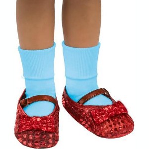 The Wizard Of Oz Dorothy Costume Sequin Shoe Covers Child - 1 of 1