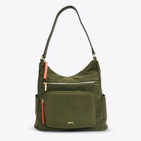 Mersi Harper Shoulder Bag Lightweight Nylon Tote Bag Olive Target