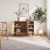 Himari Sideboard Buffet Natural - CorLiving: Mid-Century Storage, Laminate Surface, MDF Frame, 5 Shelves - 2 of 4