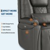 Power Lift Recliner Chair for Elderly, PU Leather Upholstered Recliner Sofa with USB Ports, Cup Holders & Storage for Living Room Home Theater - 2 of 4