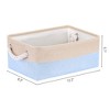 Unique Bargains Fabric Collapsible Storage Organizer Basket with Handles - 4 of 4
