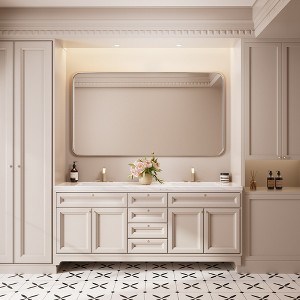 Rectangular Framed Tempered Glass Wall-Mounted Bathroom Vanity Mirror - 1 of 4