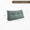 Bekrvio Corduroy Bed Wedge Pillow, Headboard Bolster Back Rest Cushion Pillow of Sofa Bed - 4 of 4