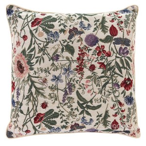 Signare USA Morning Garden Pillowcase/Cushion Cover Green 18 x 18 inch - 1 of 3