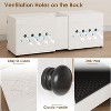 55.1" Double Cat Litter Box Enclosure with Rattan Door - Large Hidden Litter Cabinet for 2 Cats, Includes Litter Pad - 4 of 4