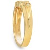 Pompeii3 Mens 10k Yellow Gold Diamond Ring Anniversary Wedding Band - 2 of 4
