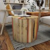 Rustic Reclaimed Wood Accent Table Brown - Olivia & May - 4 of 4