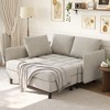 L Shape Sofa Couch,  76 Inch Chenille Sectional Sofa with Storage, Small Couch for Living Room Apartment - 2 of 4