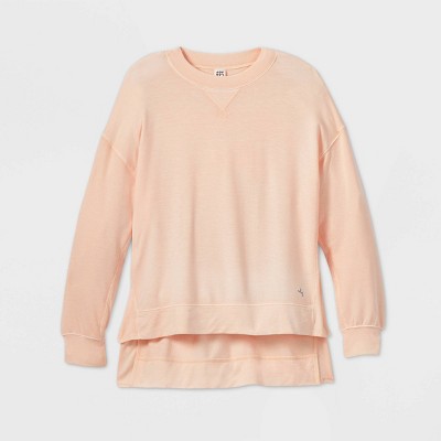 soft pink sweatshirt