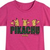 Girls' - Pokémon - Pikachu Plaid Logo Fitted Short Sleeve Graphic T-Shirt - 2 of 4