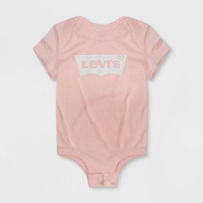 Levi's® Baby Girls' Short Sleeve Batwing Bodysuit - Rose 3M