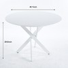 NicBex 42.1 Inch Mid-Century Round Dining Table with Cross Leg for 4-6 People,Dining Room,Living Room - 3 of 4