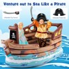 Infans Inflatable Pirate Ship Playhouse w/ Built in Motor Inflatable Toy Sword - 4 of 4